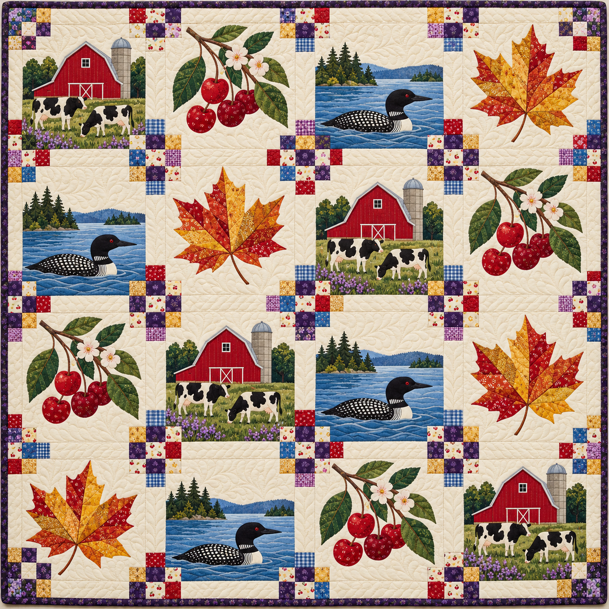 Wisconsin Dairyland Lakes and Orchards TD261026198 Quilt Blanket