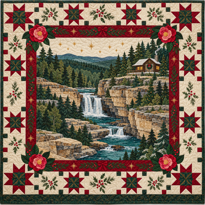 Camellia Christmas Canyon TD271026001 Quilt Blanket — original design