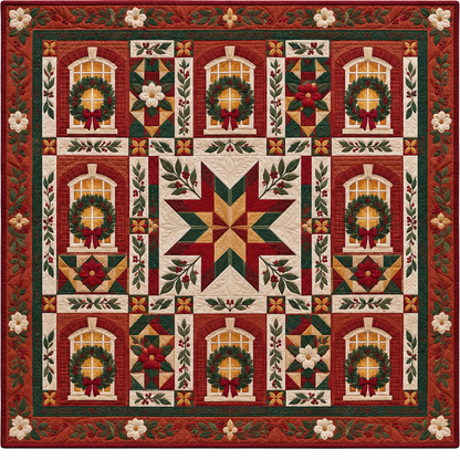 Tuskegee Christmas Windows TD271026004 Quilt Blanket — original design