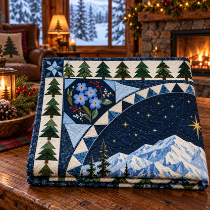 Denali Christmas Starlight TD271026006 Quilt Blanket — folded mockup