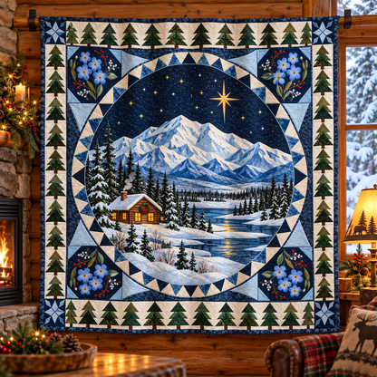 Denali Christmas Starlight TD271026006 Quilt Blanket — hanging mockup