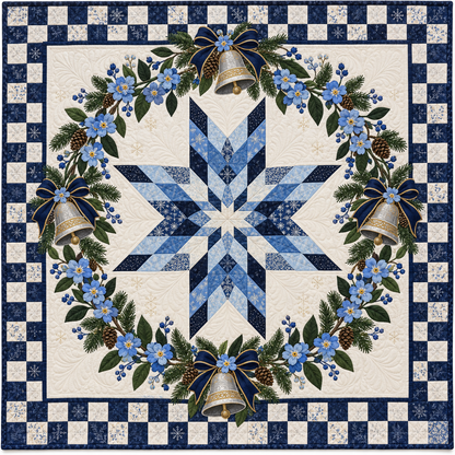 Forget-Me-Not Christmas Bells TD271026007 Quilt Blanket — original design