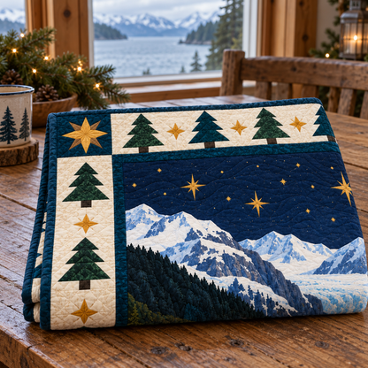 Glacier Bay Christmas Passage TD271026009 Quilt Blanket — folded mockup