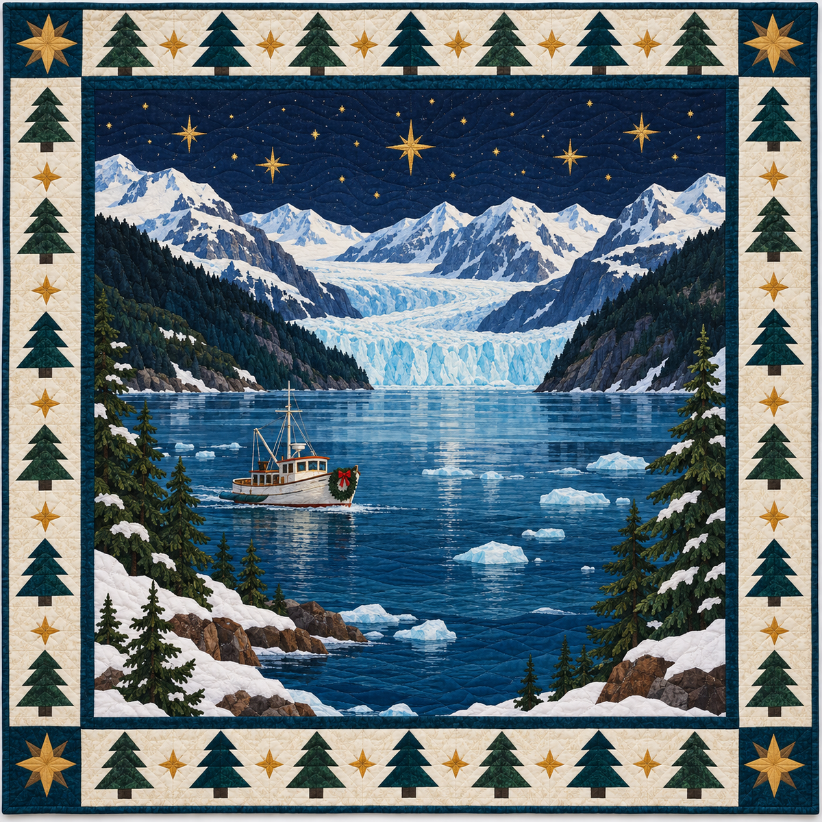 Glacier Bay Christmas Passage TD271026009 Quilt Blanket — original design