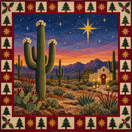 Sonoran Blossom Christmas Eve TD271026011 Quilt Blanket — original design
