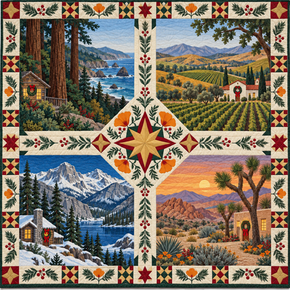 California Christmas Windows TD271026025 Quilt Blanket — original design