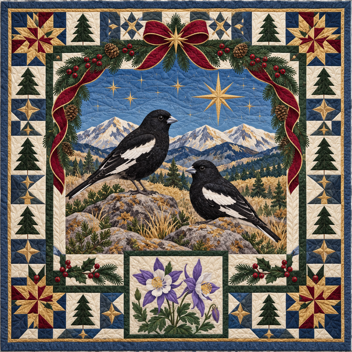 Prairie Wing and Alpine Sky Christmas Star TD271026028 Quilt Blanket — original design