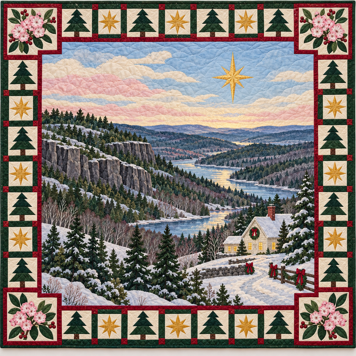 Laurel Ridge Christmas Eve TD271026031 Quilt Blanket — original design