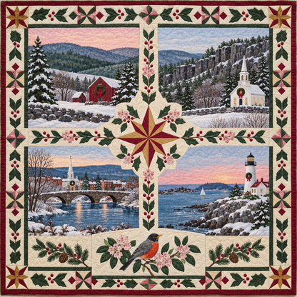 Connecticut Christmas Windows TD271026035 Quilt Blanket — original design