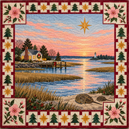 Peach Blossom Waterways Christmas Eve TD271026036 Quilt Blanket — original design