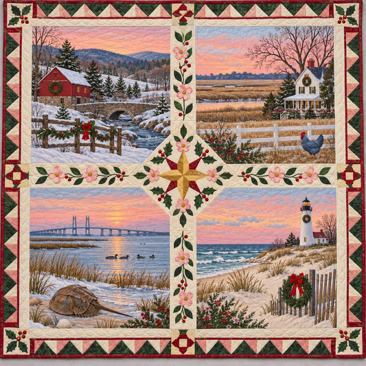Delaware Christmas Windows TD271026040 Quilt Blanket — original design