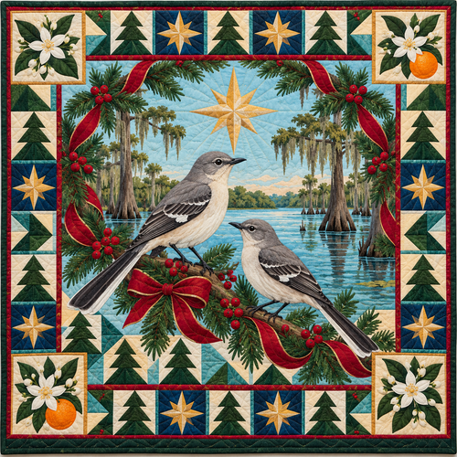 Cypress Morning Song Christmas Star TD271026043 Quilt Blanket — original design