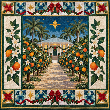 Citrus Courtyard Christmas Homecoming TD271026044 Quilt Blanket — original design