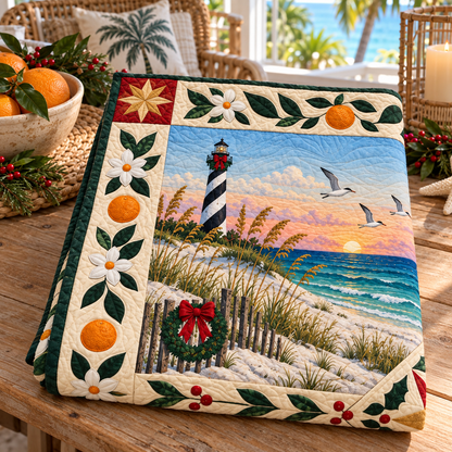 Florida Christmas Windows TD271026045 Quilt Blanket — folded mockup