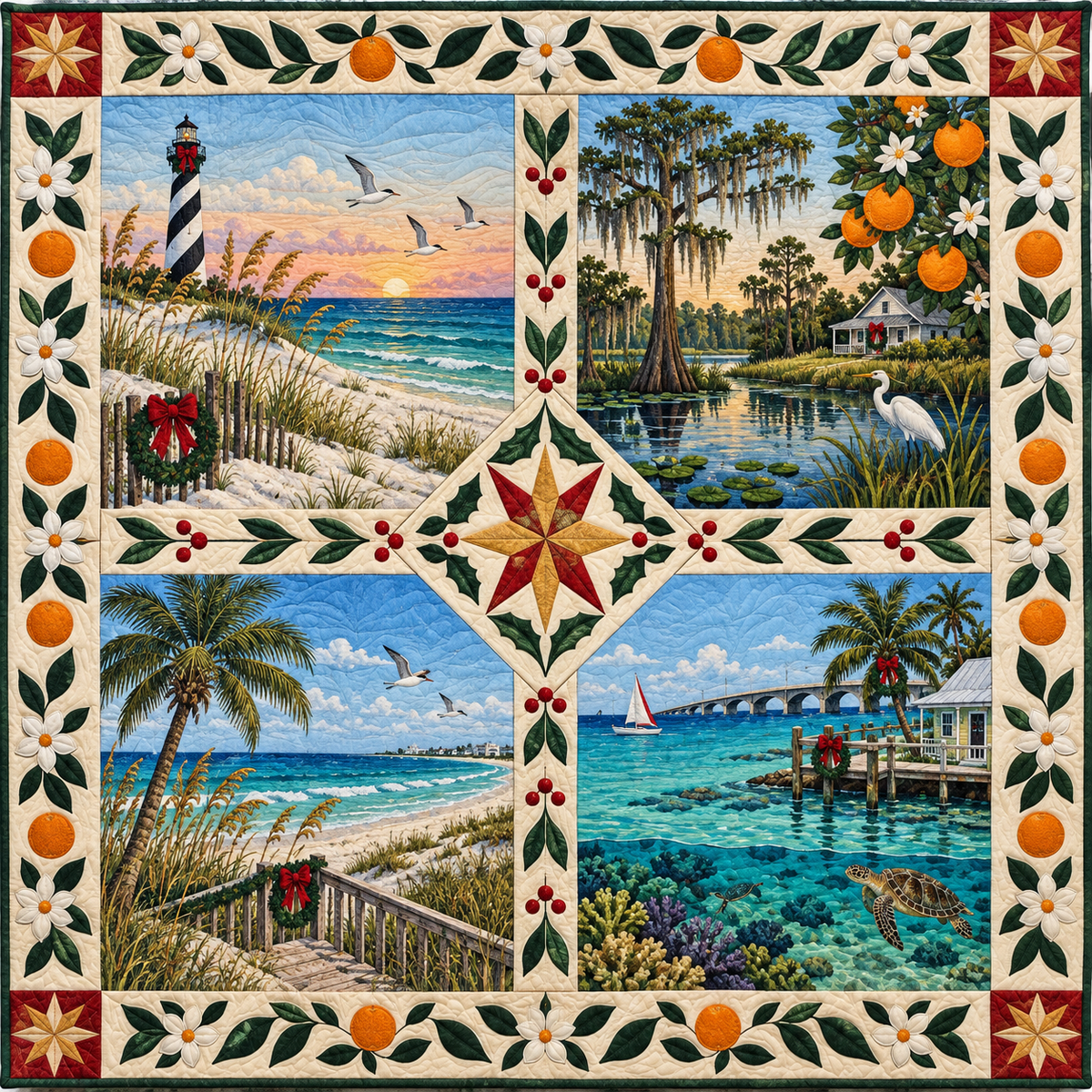 Florida Christmas Windows TD271026045 Quilt Blanket — original design