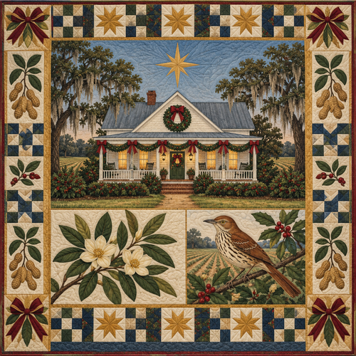 Plains Garden Patch Christmas Homecoming TD271026049 Quilt Blanket — original design