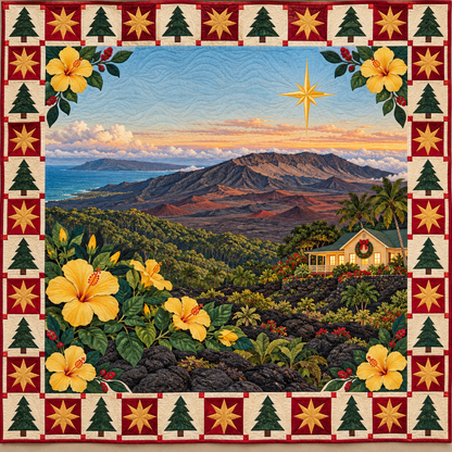 Island Hibiscus Light Christmas Eve TD271026051 Quilt Blanket — original design