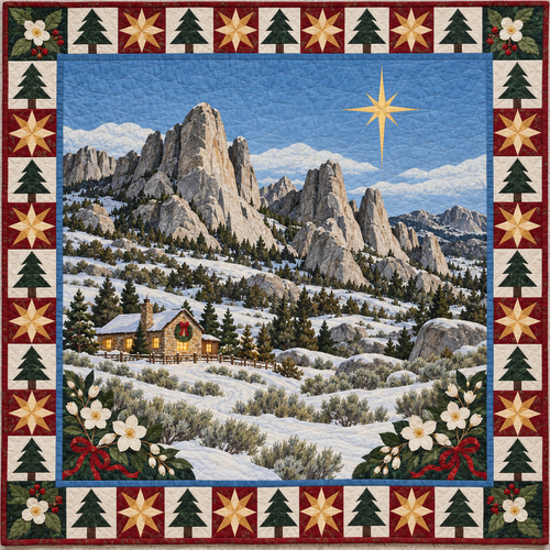 Syringa Stone Spires Christmas Eve TD271026056 Quilt Blanket — original design