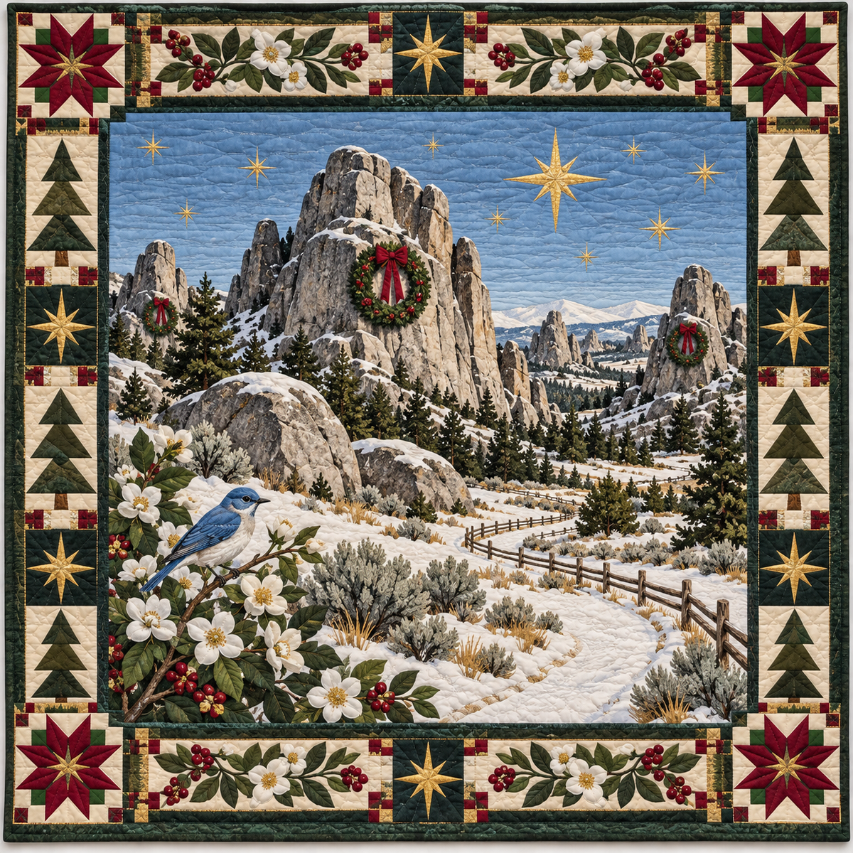 Granite Passage Christmas Homecoming TD271026059 Quilt Blanket — original design