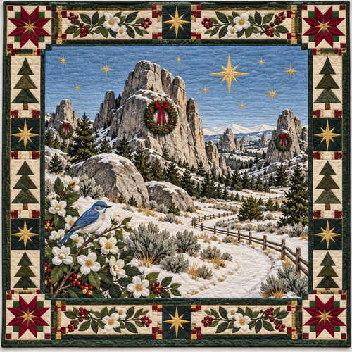Granite Passage Christmas Homecoming TD271026059 Quilt Blanket — original design