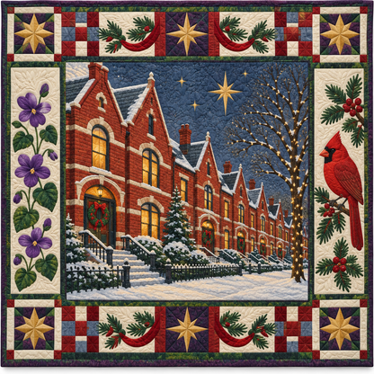 Pullman Brick Rhythm Christmas Homecoming TD271026064 Quilt Blanket — original design