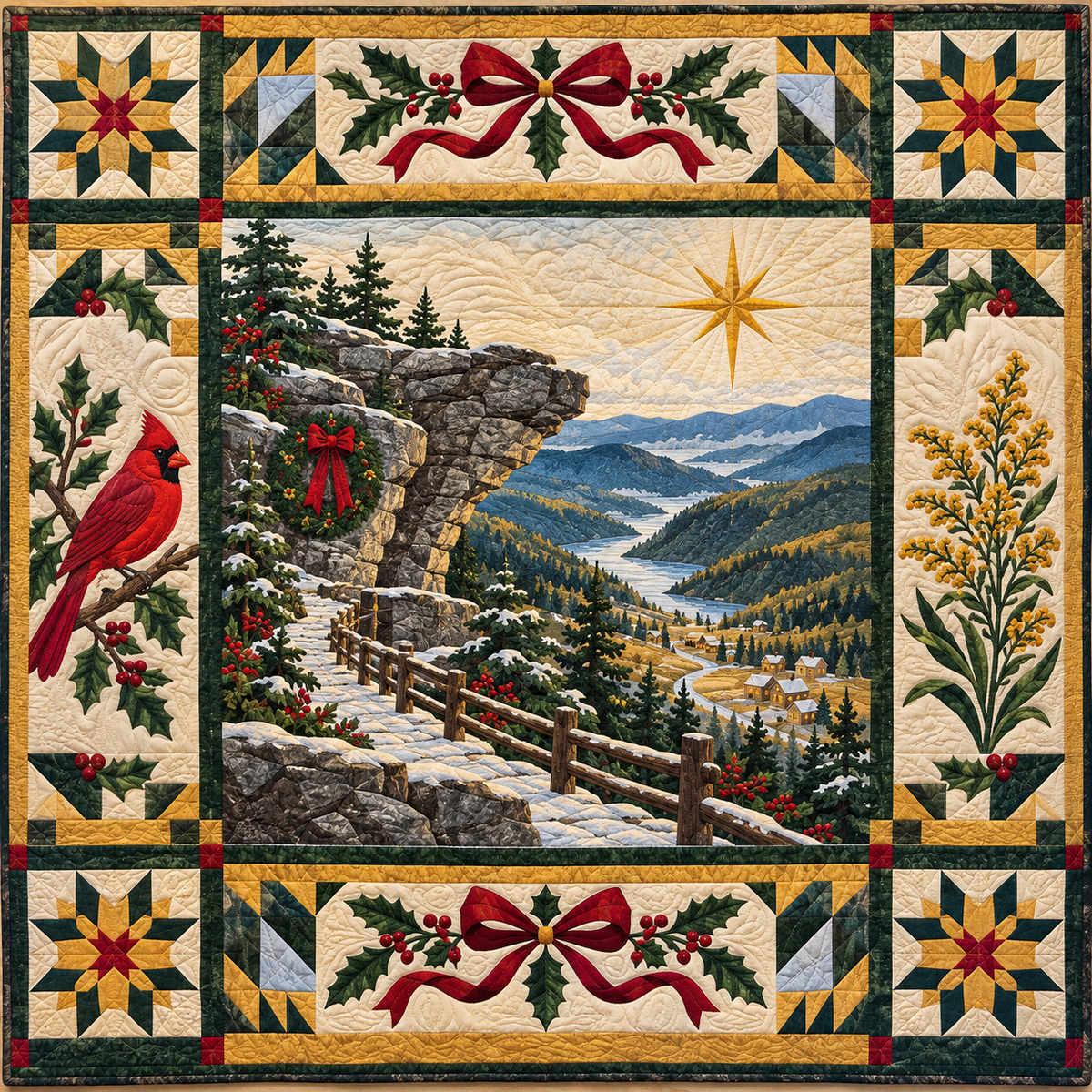 Cumberland Passage Christmas Homecoming TD271026084 Quilt Blanket — original design