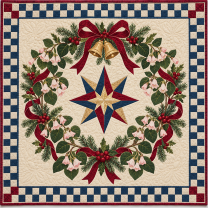 Mayflower Christmas Wreath TD271026102 Quilt Blanket — original design