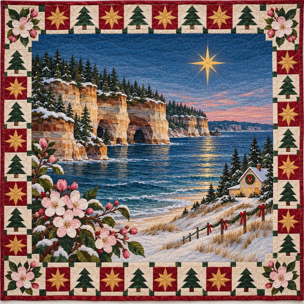 Blossom Great Lakes Christmas Eve TD271026106 Quilt Blanket — original design
