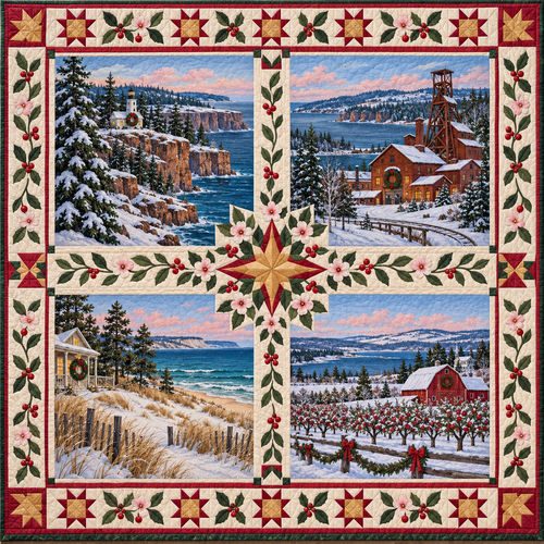 Michigan Christmas Windows TD271026110 Quilt Blanket — original design