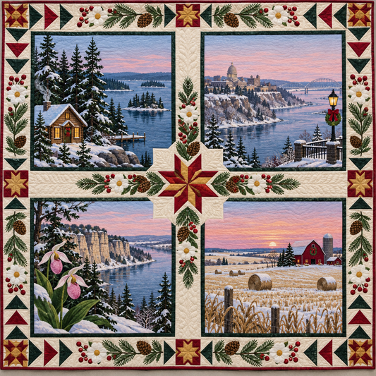 Minnesota Christmas Windows TD271026115 Quilt Blanket — original design