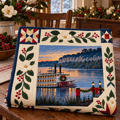 Mississippi Christmas Windows TD271026120 Quilt Blanket — folded mockup