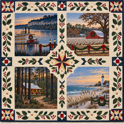 Mississippi Christmas Windows TD271026120 Quilt Blanket — original design