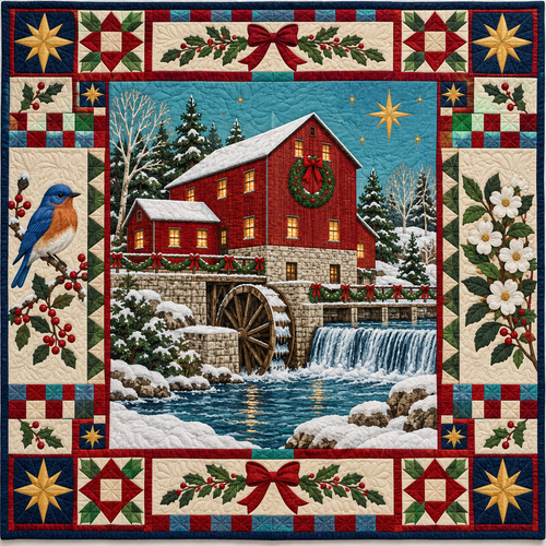 Alley Mill Redwork Christmas Homecoming TD271026124 Quilt Blanket — original design