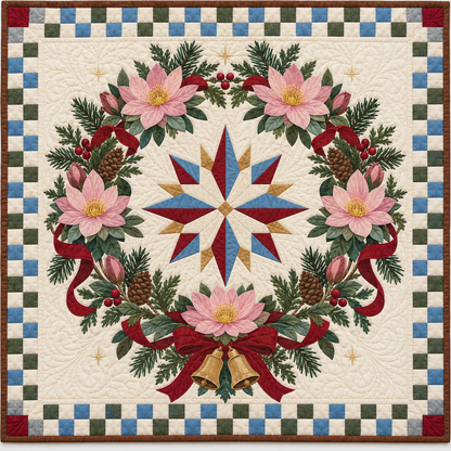 Bitterroot Christmas Wreath TD271026127 Quilt Blanket — original design