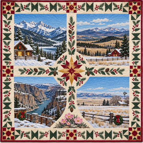 Montana Christmas Windows TD271026130 Quilt Blanket — original design