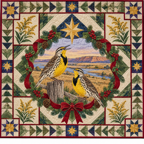 Meadowlark Bluff Song Christmas Star TD271026133 Quilt Blanket — original design