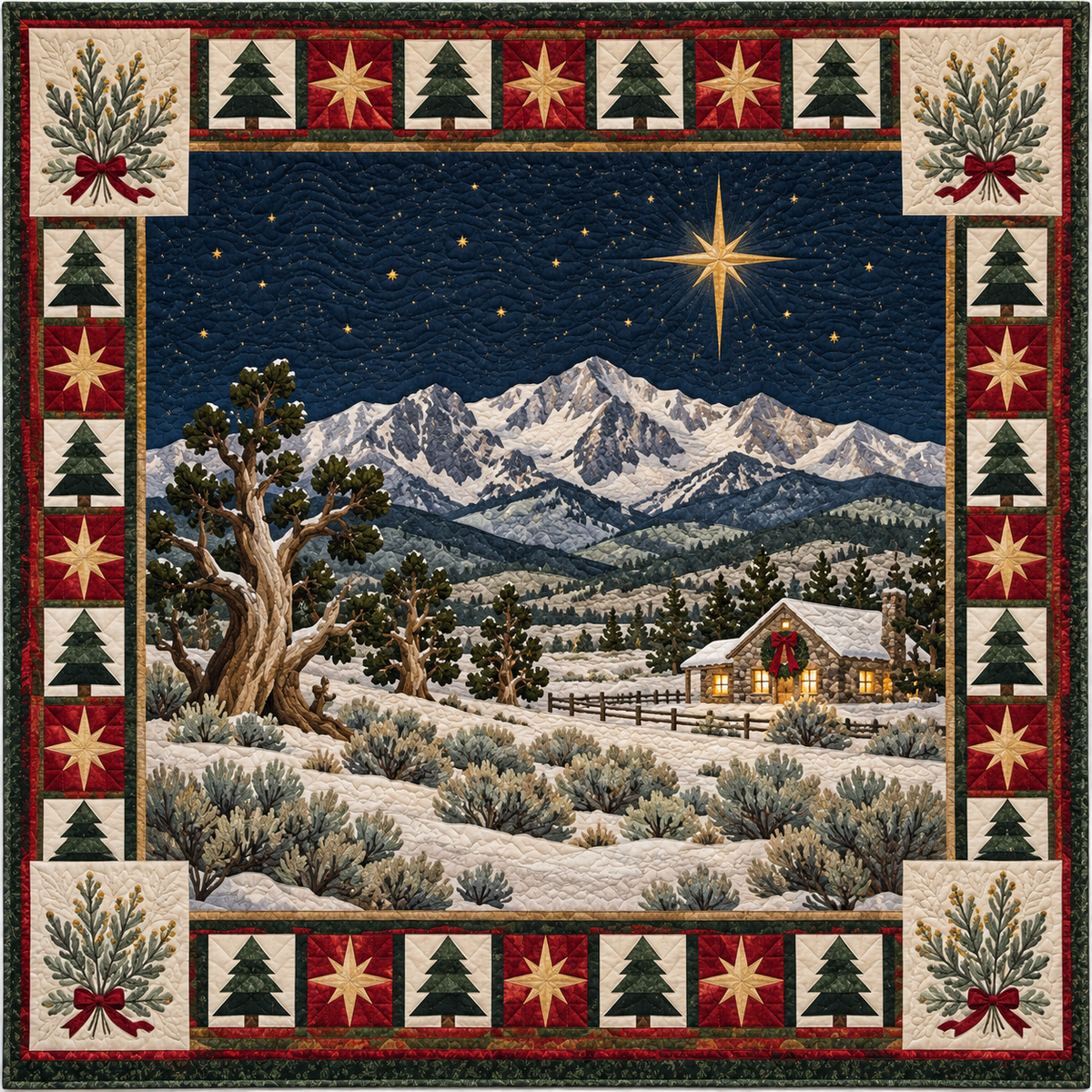 Sagebrush Starlight Christmas Eve TD271026136 Quilt Blanket — original design