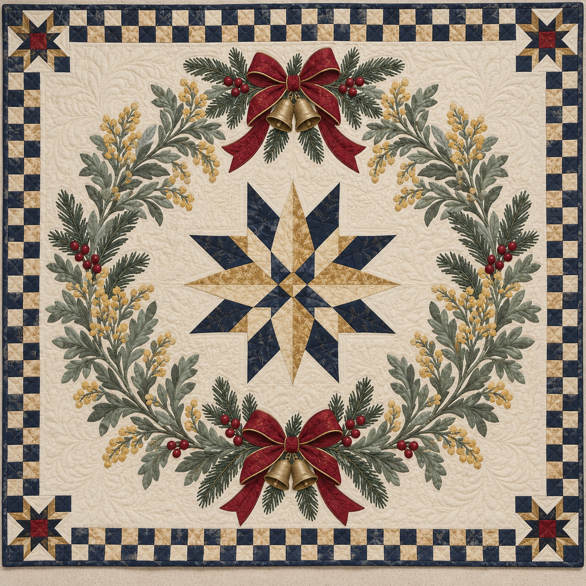 Sagebrush Christmas Wreath TD271026137 Quilt Blanket — original design
