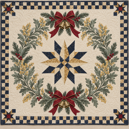 Sagebrush Christmas Wreath TD271026137 Quilt Blanket — original design