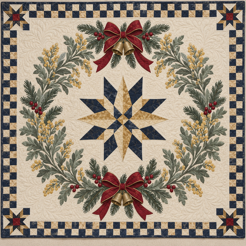 Sagebrush Christmas Wreath TD271026137 Quilt Blanket — original design