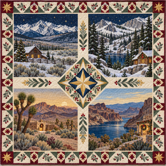 Nevada Christmas Windows TD271026140 Quilt Blanket — original design