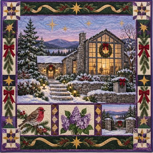 Cornish Studio Light Christmas Homecoming TD271026144 Quilt Blanket — original design