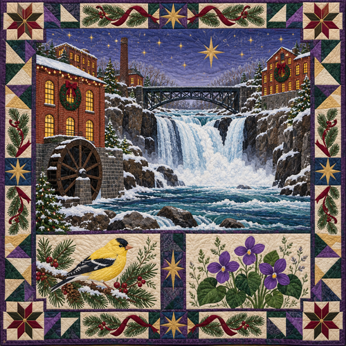 Paterson Waterwheel Rhythm Christmas Homecoming TD271026149 Quilt Blanket — original design