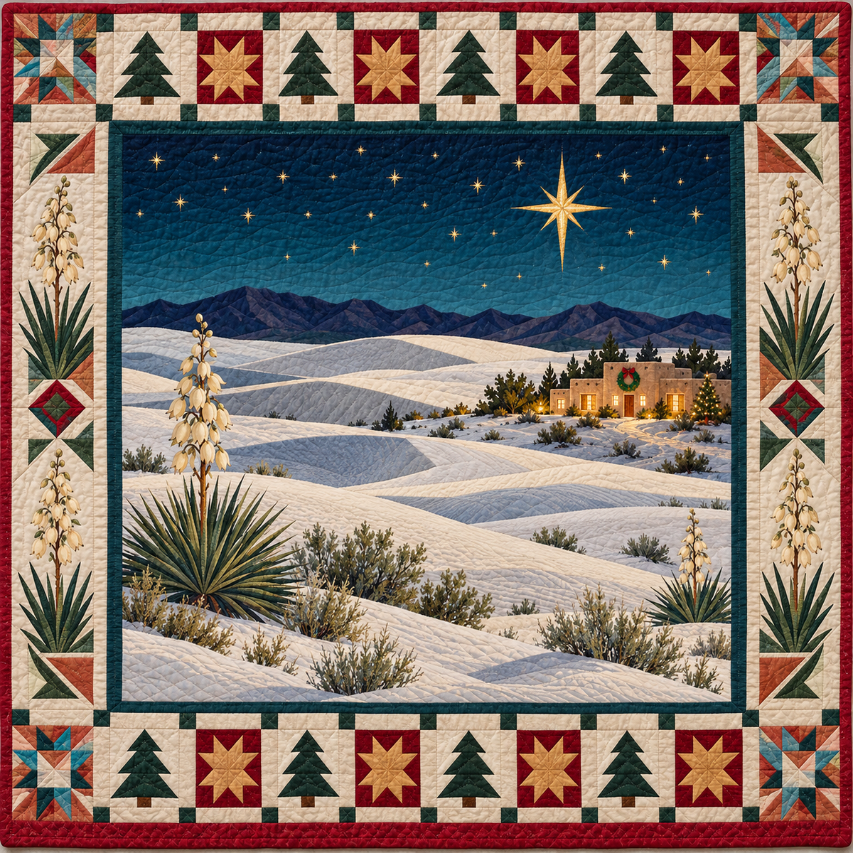 Yucca Moon Sands Christmas Eve TD271026151 Quilt Blanket — original design
