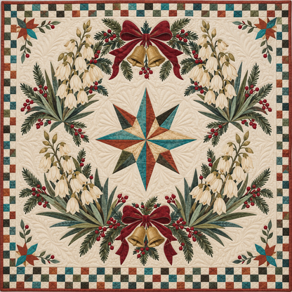Yucca blossom Christmas Wreath TD271026152 Quilt Blanket — original design
