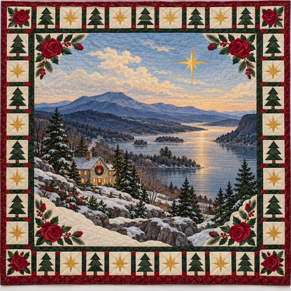 Rose and River Valley Christmas Eve TD271026156 Quilt Blanket — original design
