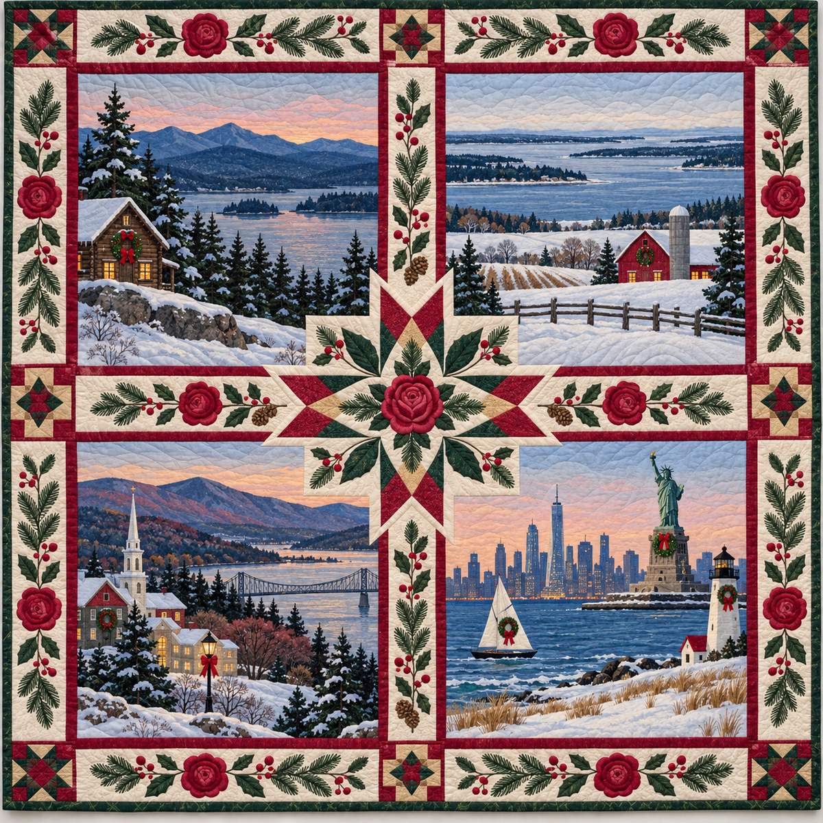 New York Christmas Windows TD271026160 Quilt Blanket — original design