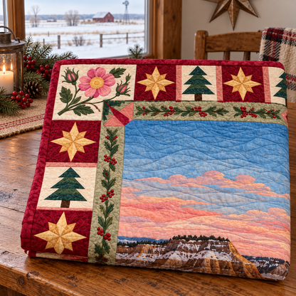 Prairie Rose Horizons Christmas Eve TD271026166 Quilt Blanket — folded mockup