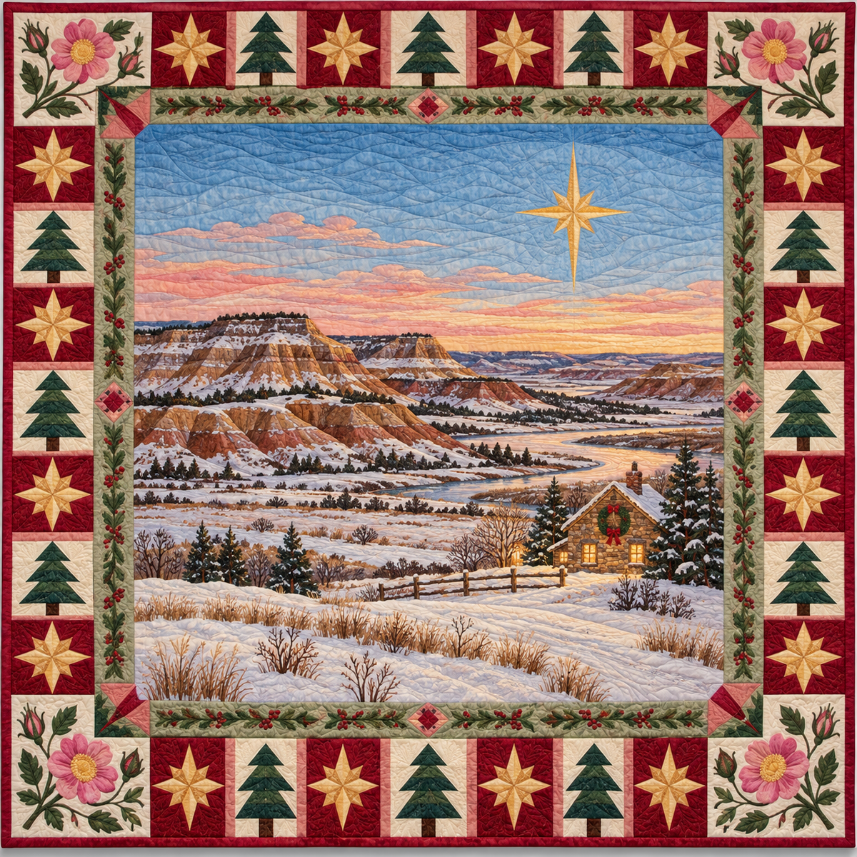 Prairie Rose Horizons Christmas Eve TD271026166 Quilt Blanket — original design