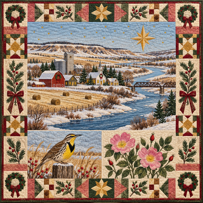 River and Garden Home Christmas Homecoming TD271026169 Quilt Blanket — original design